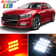 19 x Premium Red LED Lights Interior Package Upgrade for Dodge Charger 2006-2019