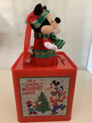 Disney's Mickey Mouse Deck The Halls Jack-In-The-Box By Gemmy | eBay