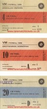 reproduction SCOTLAND 1958 WORLD CUP FINAL 3 ticket gift set RMT