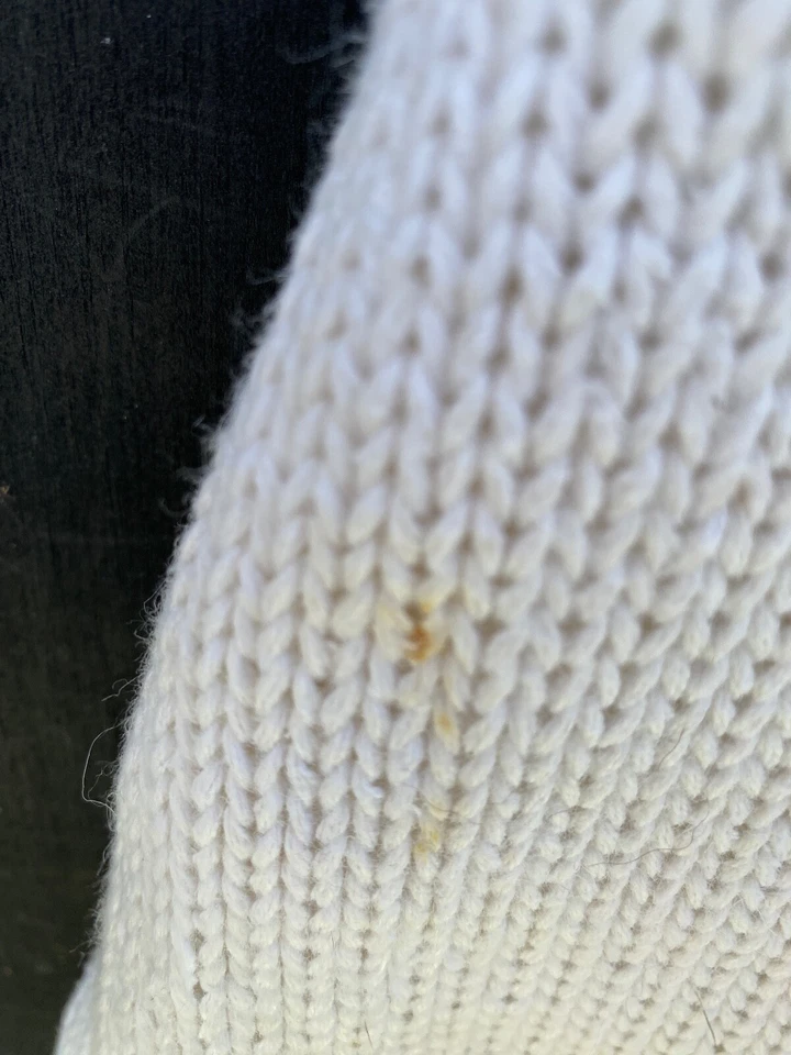 Structure Heavy Weight Cardigan Sweater Mens Large Diamond Pattern - Image 4 of 4