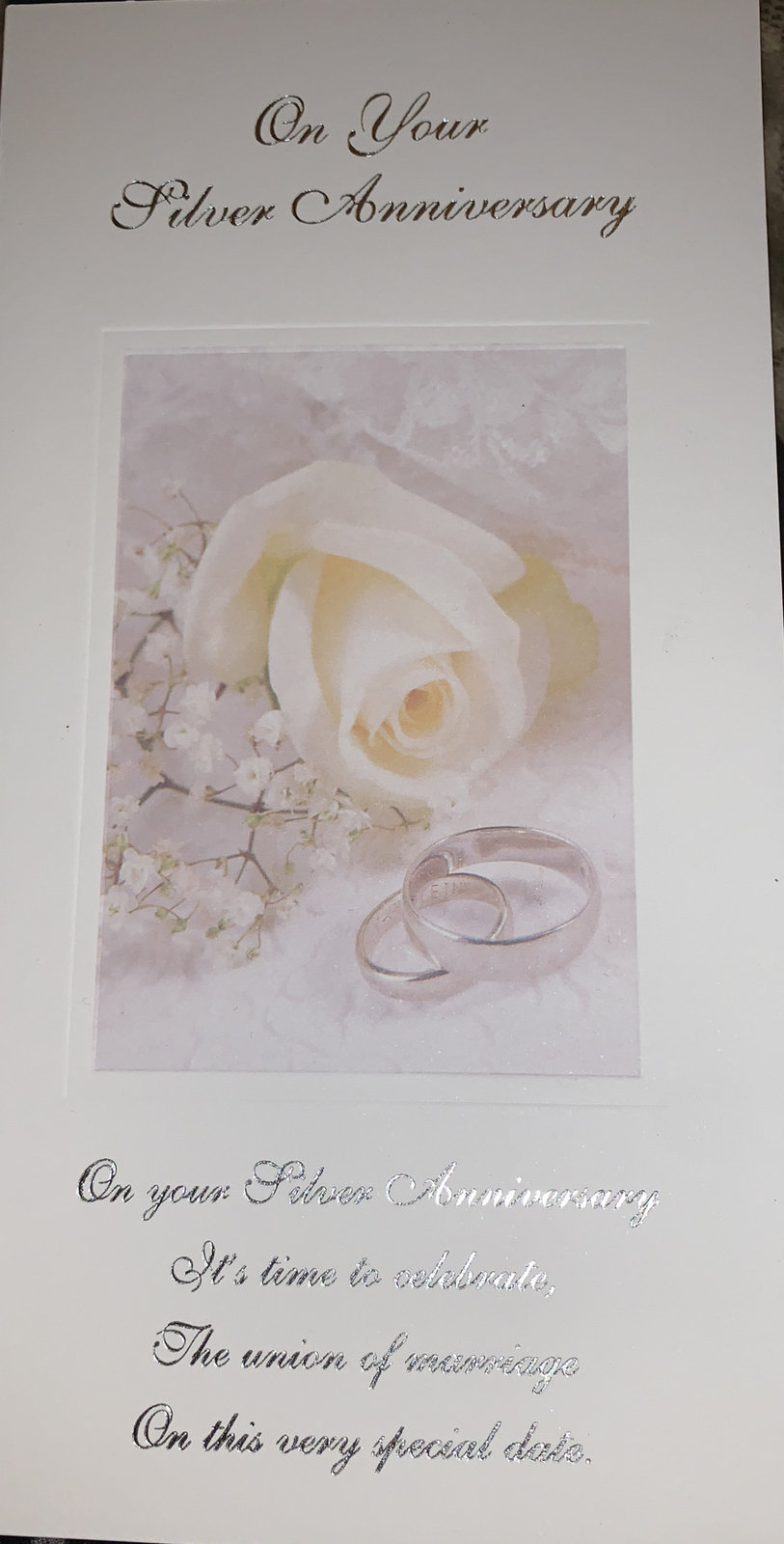 Silberne Jubiläumskarte 25 Jahre 25 Jahre 25 Jahre 25 Jahre