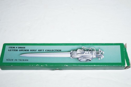 Abridor de cartas para club de golf Godinger plateado 8" nuevo con etiquetas - Imagen 6 de 7