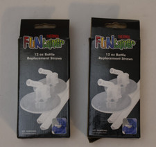 2 x Two Pack 4 total  New Thermos Funtainer 12 Ounce Bottle Replacement Straws
