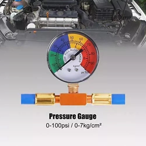 R 134a Refrigerant AC Recharge Gauge R-134A Can tap valve Hose for AC Recharging - Picture 8 of 12