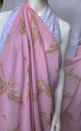 SUMMER/SPRING PRINTED POLYESTER FABRIC : BIRDS : 150CM WIDE : #CEP8 - Foto 3 di 41