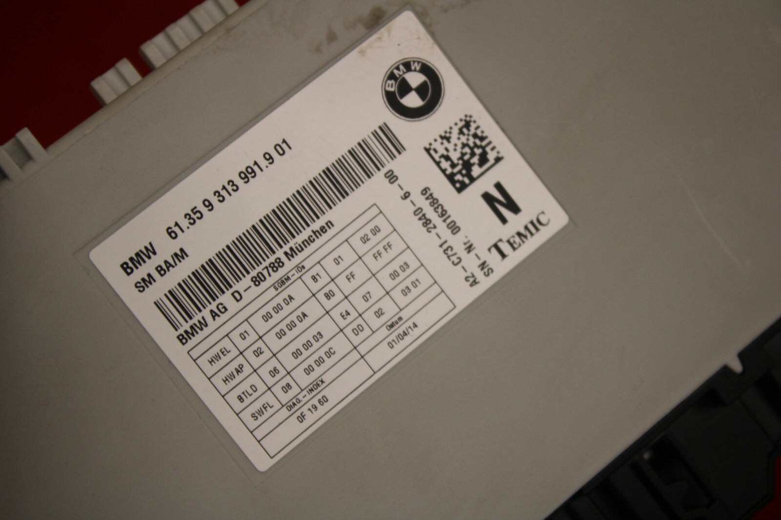 Front Seat Computer Module OEM BMW F10 550i 535i 528i 2014-2106 