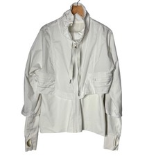 Lululemon Define Relaxed Fit Full Zip Athletic Jacket in White Womens Size 10