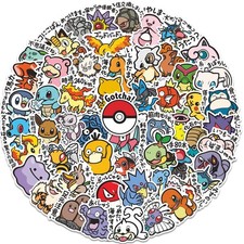 56 Pcs Pokmon Sticker Set Japan Pokecenter Side Label B Water Proof - Us