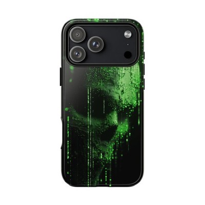Phone Ink - Case for iPhone/Galaxy/Pixel - Matrix Skull Computer Hacker Code