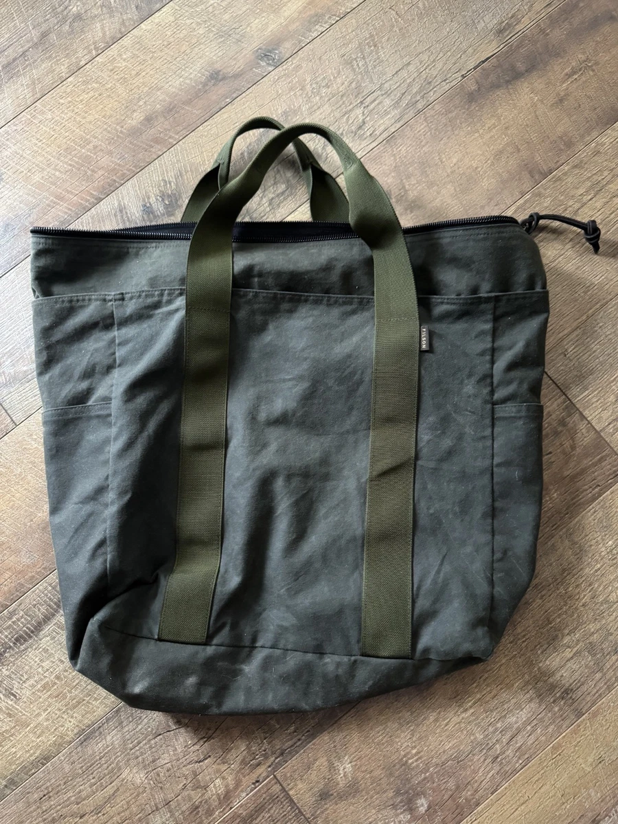 Filson Large Tin Cloth Grab 'n' Go Tote Bag | Made in USA | Spruce| Rare