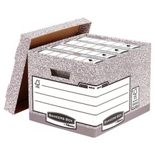 Bankers Box Archivboxen Bankers Box grau 33,5 x 40,4 x 29,2 cm, 10 St.