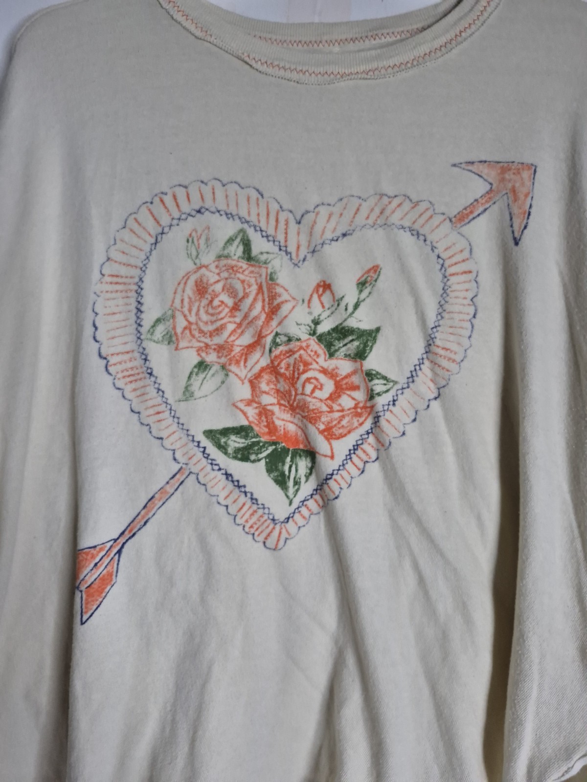 We The Free Love Rose Short Sleeve Oversized Short Sleeve Tunic Blouse...