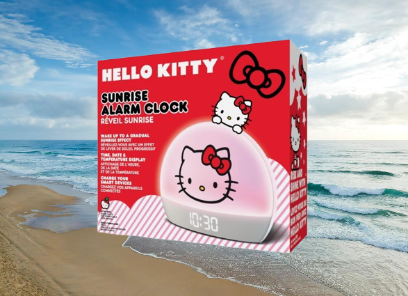 HELLO KITTY SUNRISE ALARM CLOCK MULTICOLOR LIGHTS RED BOX NEW