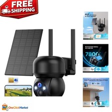 Waterproof 4G LTE Solar Camera - 2K Video, Motion Alerts, and Night Vision