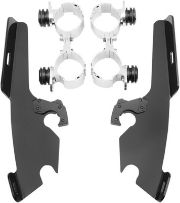 Memphis Shades Trigger-Lock Mount Kit for Fats/Slim Windshields Black MEB1943