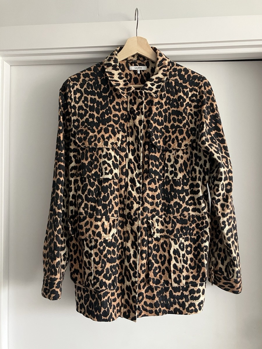Ganni Clothing Ganni Camberwell Jacket Ganni Leopard Print