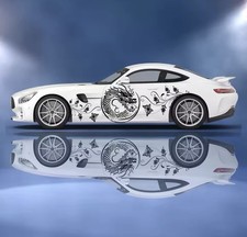 Dragon Car Decal Dragon Flaming Car Decal Both Sides Custom Flame Decals