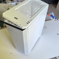 Cooler Master White ATX Mid Tower Case Tempered Glass USB Front Ports