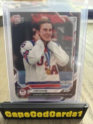 Golden Goal Jack Hughes 2026 Topps Now Team USA Hockey Image Variation SP  -Rare