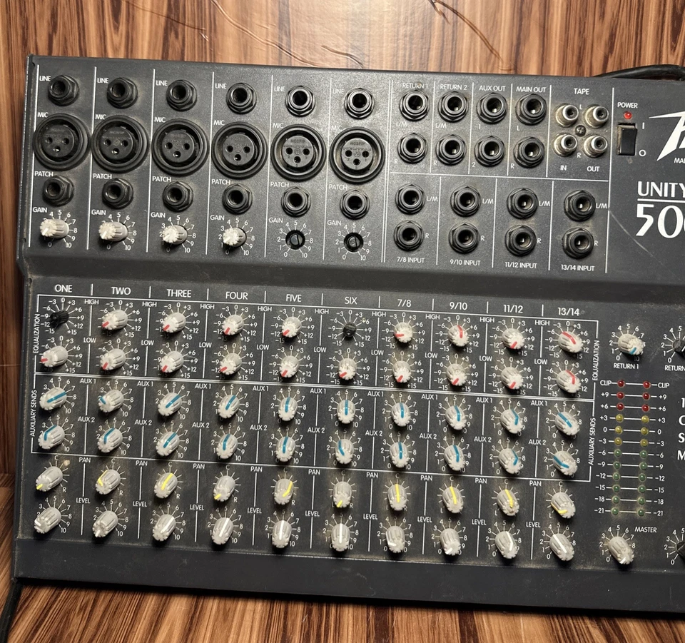 Peavey Unity Series 500 Mixer - 14 Channel Compact Stereo Mixer Black USA Made - Image 3 of 4