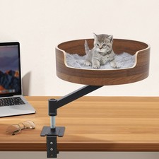 Cat Desk Bed Height Adjustable Cat Bed for Indoor Cat Elevated Desk Cat Bed