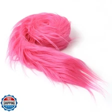 Shaggy Plush Faux Fur Fabric Precut Strips Rose Red Fur Fluffy Fuzzy Craft Fu