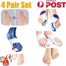 4 Pair Bunion Corrector Set Big Toe Straightener Bunion Splints Correction Tool