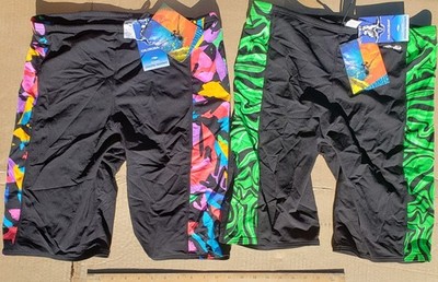 DOLFIN Men s Swimming Jammer Shorts Size 38 Training Black NWT Polyester 2 Lot