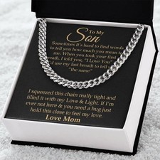 To My Son Necklace, Mother to Sons Chain, Necklace From Mom, Luxury Jewelry Gift