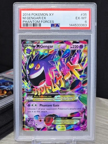 Pokemon Card M Gengar Ex 35/119 XY Phantom Forces 2014 Holo Rare Full Art PSA 6