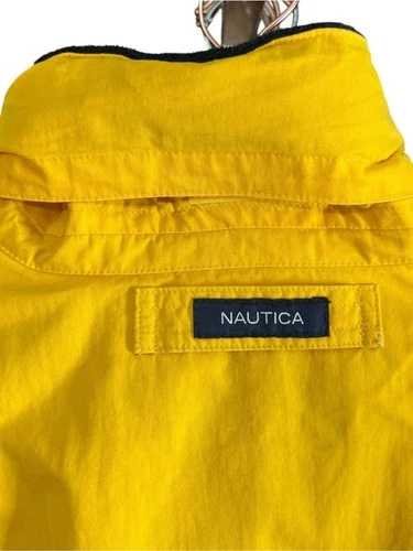 Nautica Vintage 90s Yellow and Navy Reversible Sailing Windbreaker Jacket Size L image 10