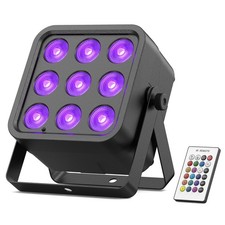 Rechargeable Stage Lights, 9 6W RGBWA UV 6-in-1 Battery Powered Par Lights,...