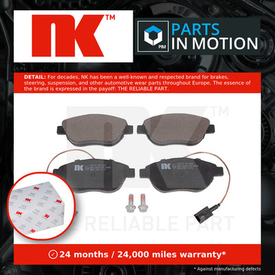 Brake Pads Set fits FIAT PUNTO 199 1.4 Front 2012 on NK 5741585 71770012 5743721
