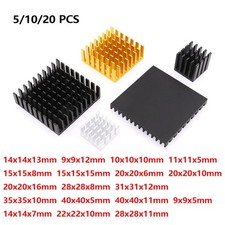 Disipador térmico de aluminio/bloque de enfriamiento del radiador/CPU aleta 5-20x varios tamaños y colores