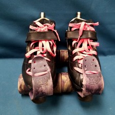 BN Sure Grip Rock Skates GT-50 Roller Skates Black Purple Sz 6