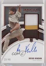 2022 Panini Immaculate Rookie Red 23/49 Reiss Knehr #141 Patch Auto 2a9