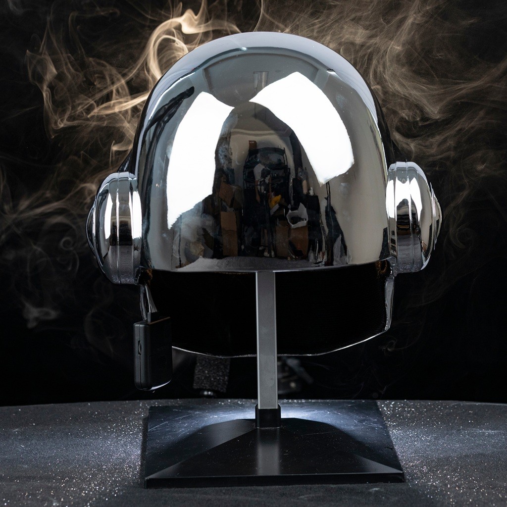 Xcoser Daft Punk Helmet DJ Thomas Cosplay Prop Resin Silver Plated