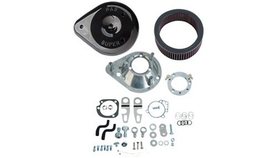 S&S Tropfen Luftfilter Kit - Schwarzes Motorrad Straßenbike 170-0307E