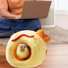 Parrot Hammock Bed Plush Nest Finches Cave Sleeping Sparrows Warm Bird House