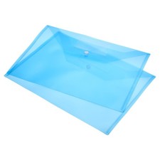 10pcs File Folders A4 Plastic Envelopes Folder with Snap Closure, Blue