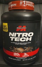 MuscleTech Nitro Tech Whey Protein Milk Chocolate 4 lbs Exp 06/2028 NEW SEALED 13.63 per gallon