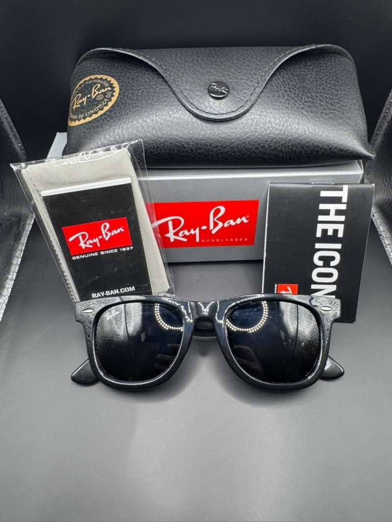 LIKE NEW Ray-Ban Black Wayfarer RB2140 Sunglasses Men and Women s-l400.jpg main image 3
