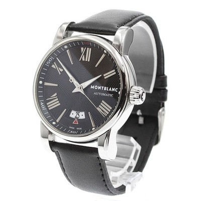 Montblanc Star 7102 Stainless Steel Automatic Black Round Men's Leather Strap