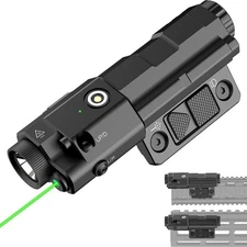 VI 1600lm Flashlight & Green or Red Laser Sight for Picatinny & M-Lok Dual Rail