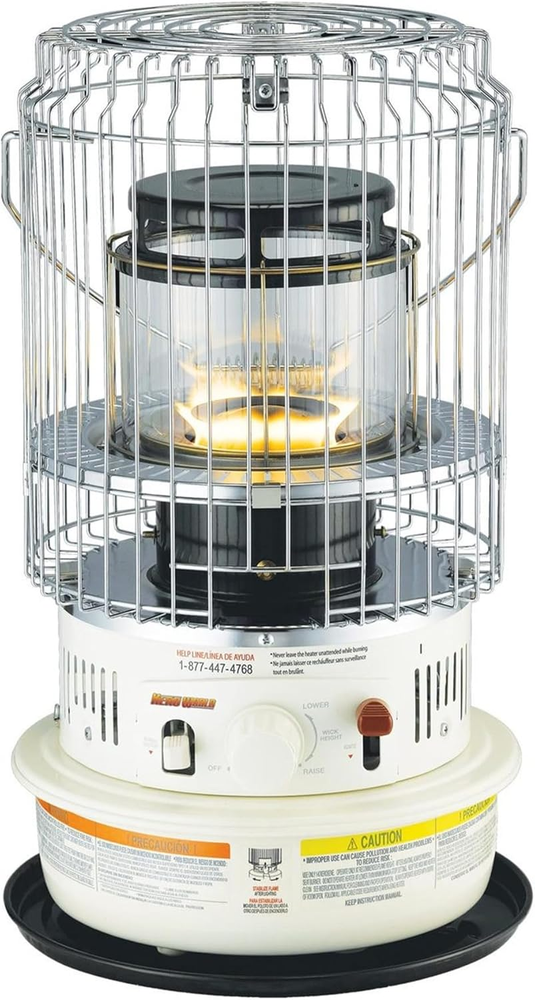 Portable Kerosene Convection Wick Heater with Radiant Heat Lightweight Design