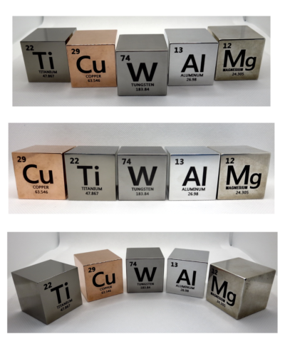 Set 5 de cubos de 38,1mm (1.5): tugnsteno, titanio, cobre, aluminio y magnesio - Imagen 20 de 46