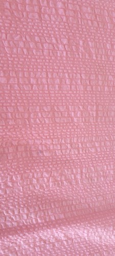 VINTAGE 1960s-1970'S ~ Pucker FABRIC craft ~ 100% Cotton ~ Pink Salmon ~ 2 yd