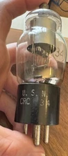 RCA JAN CRC Type 34 NOS ST bottle Globe Pentode Tube Silver Plate