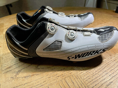 S-Works RD Carbon Fact White Black Cycling Shoes Mens size 14