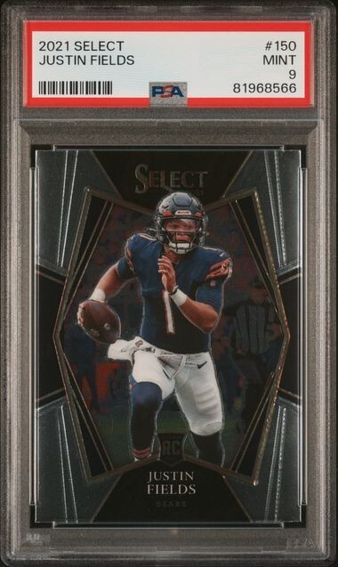 2021 Panini Select Justin Fields Premier RC Rookie Card PSA 9 Mint Bears MINT